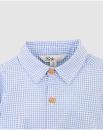 Bebe by Minihaha - Jake Check Shirt Bodysuit - Babies