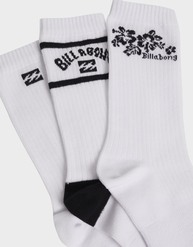 Billabong - Womens Good Times 3 Pack Crew Socks