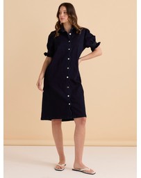 Betty Basics - Scallop Denim Dress