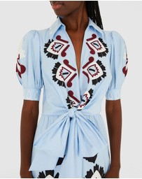 Farm Rio - Artisanal Short Sleeve Maxi Dress