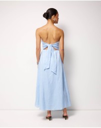 AERE - Florence Linen Strapless Maxi Dress