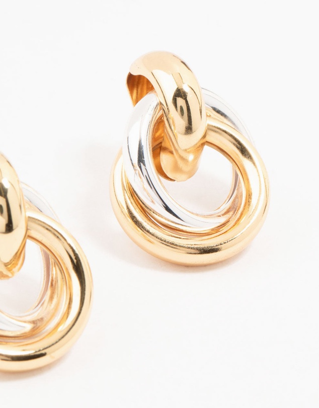 Lovisa - Mixed Metals Vintage Stud Earrings