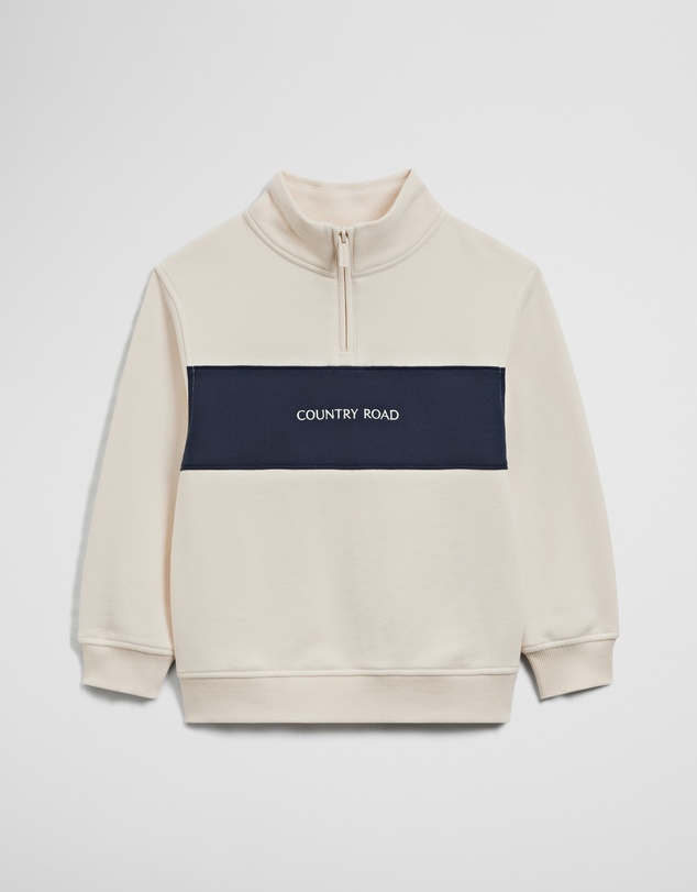 Country Road - Panelled 1/4 Zip Sweat