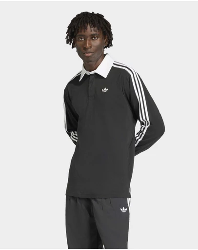 adidas Originals - 3-STRIPES RUGBY LONGSLEEVE POLO Mens