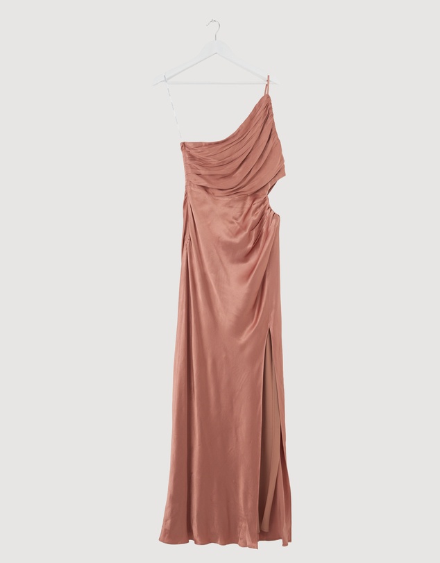 Revibe - Repaired Shona Joy La Lune Asym Gathered Maxi Dress - AU 12