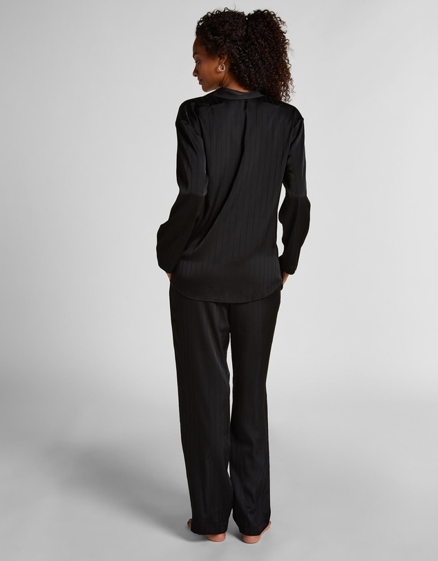 Hunkemoller - LS Satin Pinstripe PJ Set
