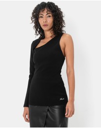 Karl Lagerfeld - Asymmetric Jersey Party Top