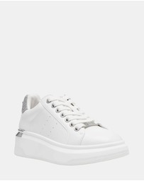Steve Madden - Glacial-R White Silver Sneakers