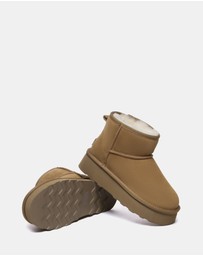 EVERAU - Australian Shepherd Ugg Rommie Platform Cow Suede Upper UGG Boots
