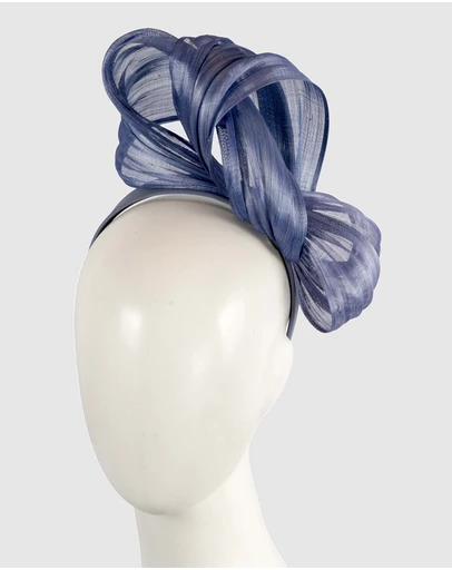 Fillies Collection - Bespoke Navy Bow Racing Fascinator