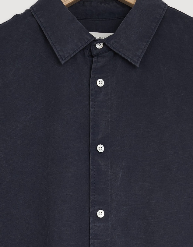 Revibe - Repaired Assembly Label Linen Mens Shirts L/S