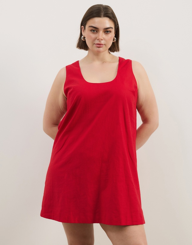 Atmos&Here Curvy - Luna Linen Blend Mini Dress