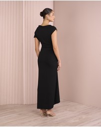 Azzurielle - Reynolds Boat Neck Maxi Dress