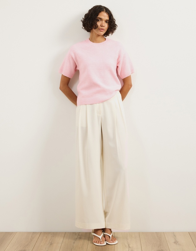 Atmos&Here - Ayla Knitted Boxy T-Shirt