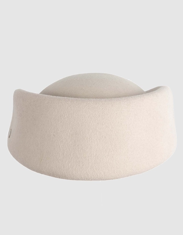 Max Alexander - Felt Cream Pillbox Hat