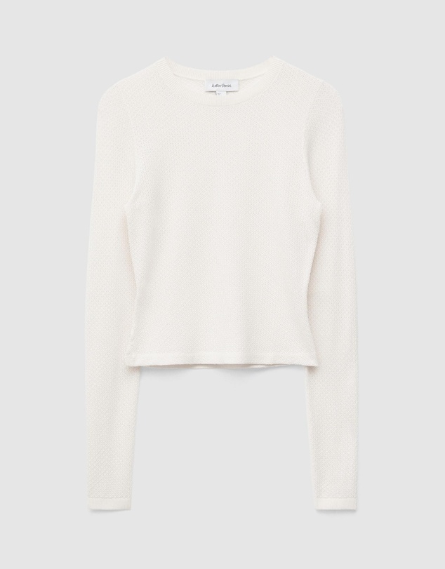 & Other Stories - Long-Sleeve Pointelle-Knit Top