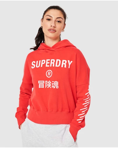 Superdry - Code Core Sport Crop Box Hoodie
