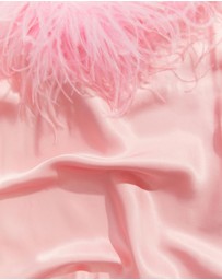 Sleeper - Boheme Mini Slip Dress With Feathers In Pink