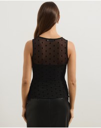 Atmos&Here - Aria Polka Dot Sheer Tank Top