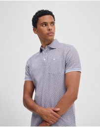 Oxford - Milo Print Jersey Polo With Pocket