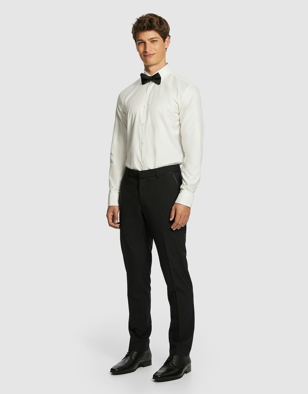 yd. - Seville Slim Tuxedo Wool Blend Dress Pant
