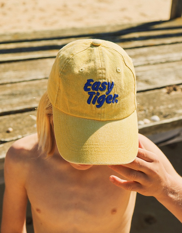 Skwosh - Kids Easy Tiger Cotton Cap in Mustard