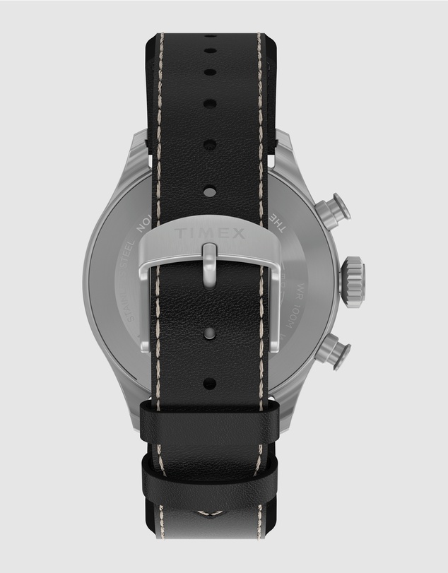 TIMEX - Waterbury Ace Chronograph 41mm Leather Strap Watch