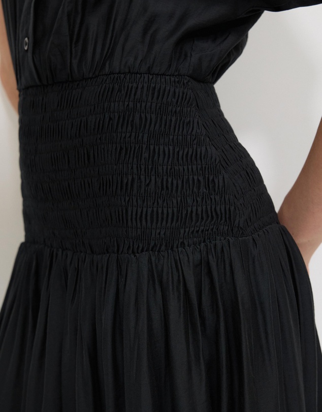 Calli - Malik Shirred Waist Shirt Dress