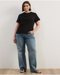 Atmos&Here Curvy - Lorrie Twist Shoulder T-Shirt