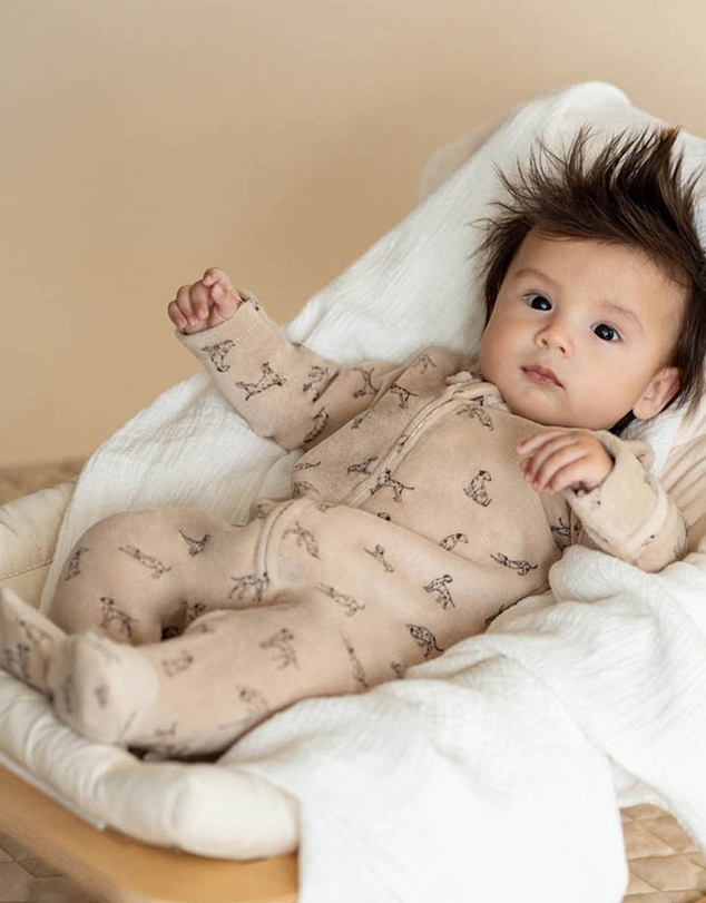 Bebe by Minihaha - Otto Velour Zip Onesie - Babies