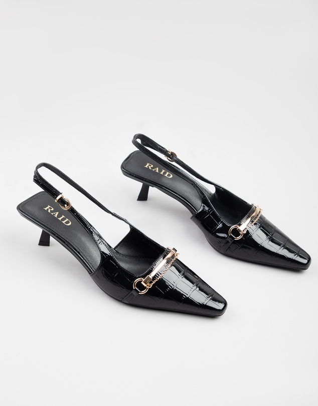 RAID - Alique Shoes with slingback strap in Black