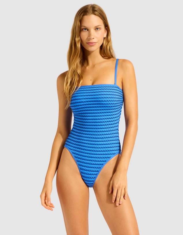 Seafolly - Mesh Effect DD Bandeau One Piece Swimsuit