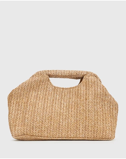 Betts - Holiday Raffia Handheld Clutch Bag