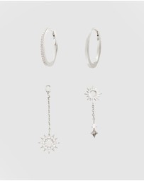 Wanderlust + Co - Sunlit Drop Silver Earrings