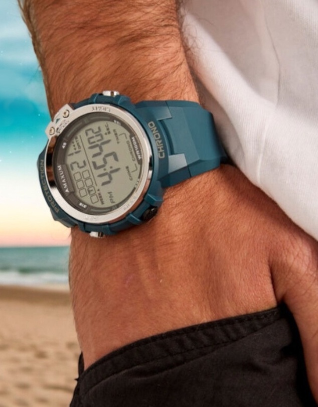 Maxum - EXPLORER Teal Blue Digital Watch