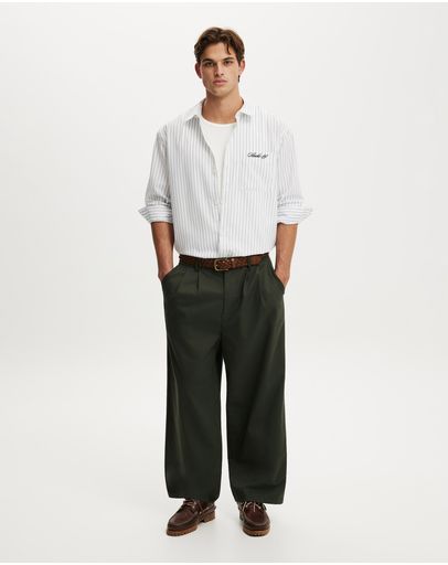 WHITE STRIPE EMB