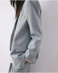 M.N.G - Straight Suit Jacket With Lapel Pockets