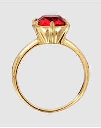 Elli Jewelry - Ring Crystal Cocktail 925 Sterling Silver Gold-Plated
