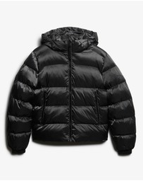 Superdry - Slim Fit Hooded Luxe Sports Puffer