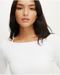 Cotton On Body Active - Ultra Soft Boat Neck 3/4 Sleeve