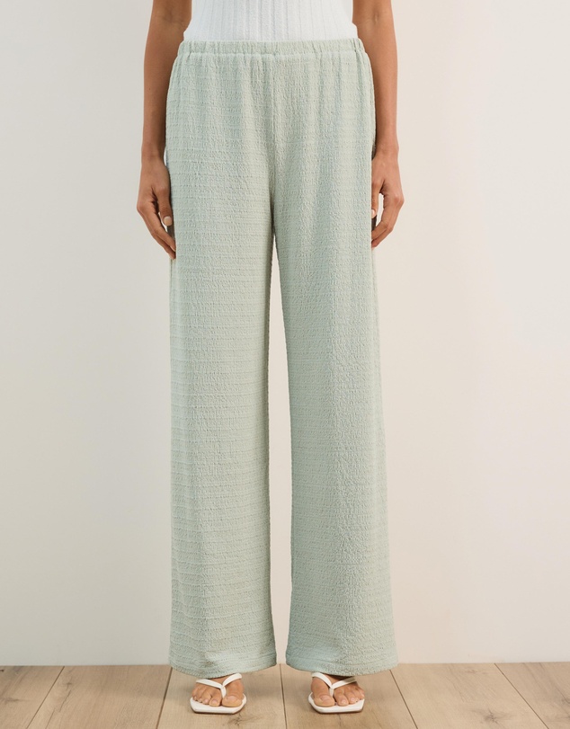 Atmos&Here - Alba Textured Wide Leg Pants