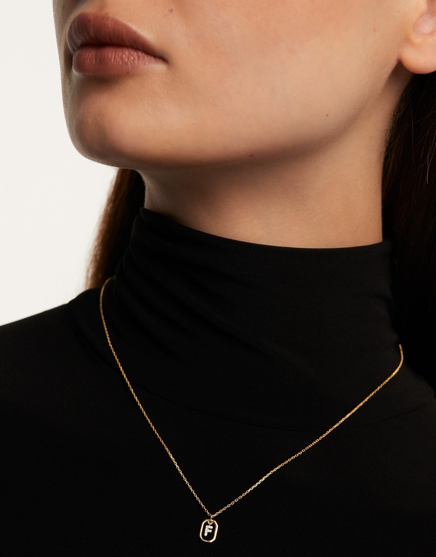 PDPAOLA - Mini Letter F Gold Necklace