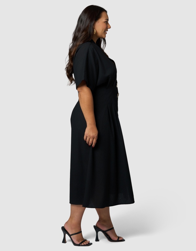 Something 4 Olivia - Blair Linen Midi Dress
