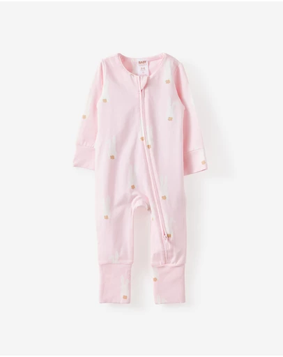 Cotton On Kids - Growie Long Sleeve Zip Romper