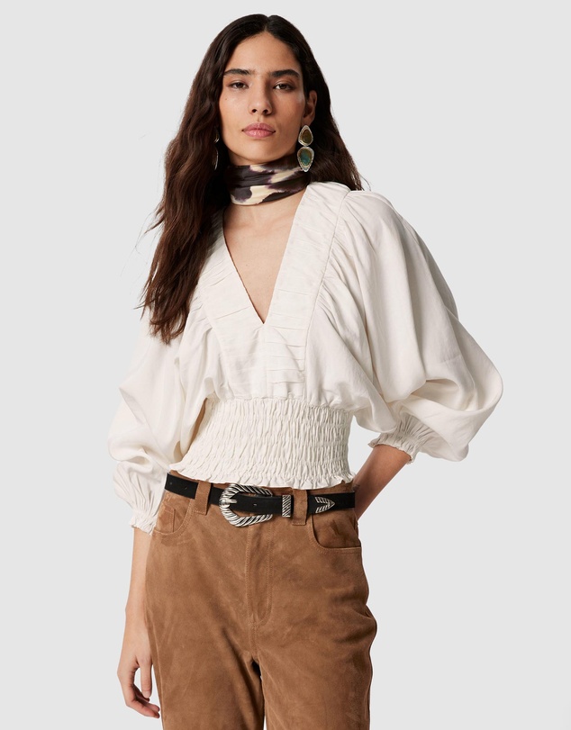 & Other Stories - Smocked Puff-Sleeve Blouse