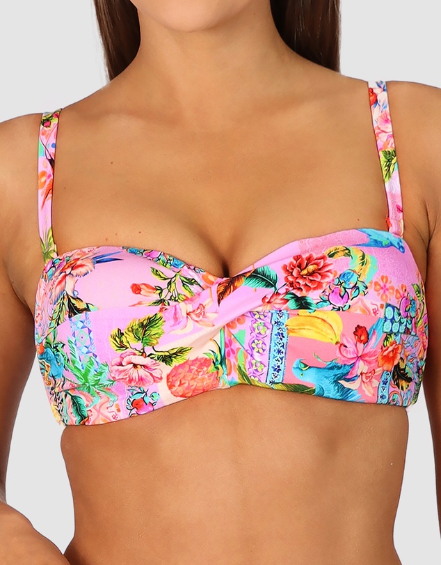 Baku Swimwear - Sardinia D-DD Cup Twist Bandeau Bikini Bra Top