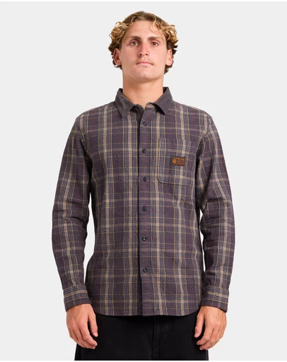 Volcom - Mens Stonevise Plaid Long Sleeve Shirt