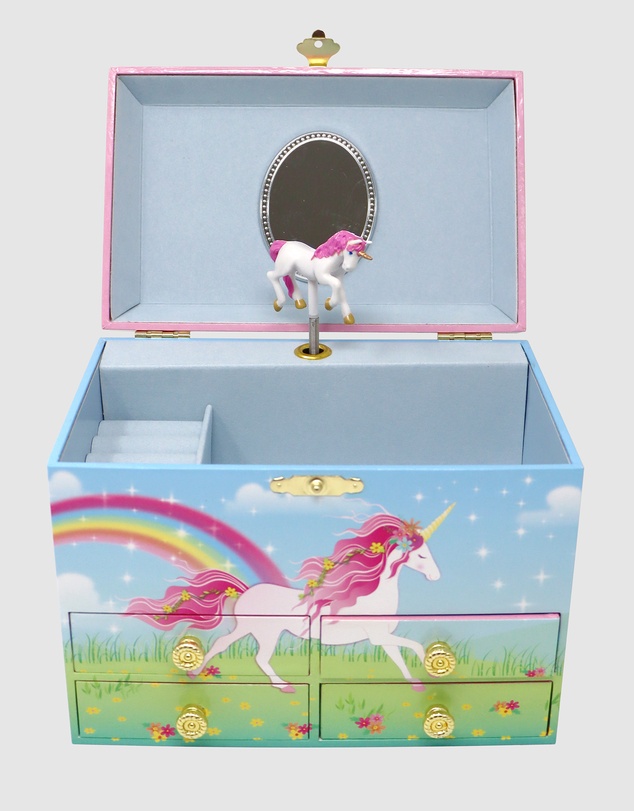 Pink Poppy - Stardust Unicorn Medium Musical Jewellery Box
