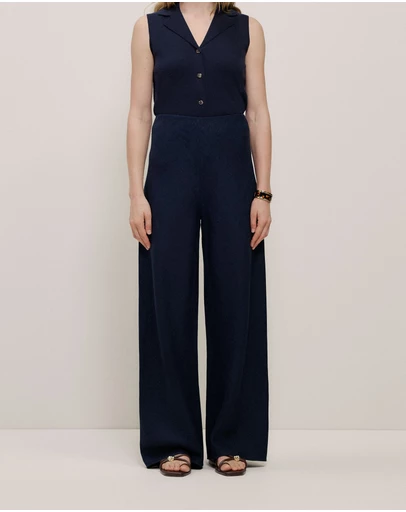 Trenery - Linen Bias Pant in Night Sky