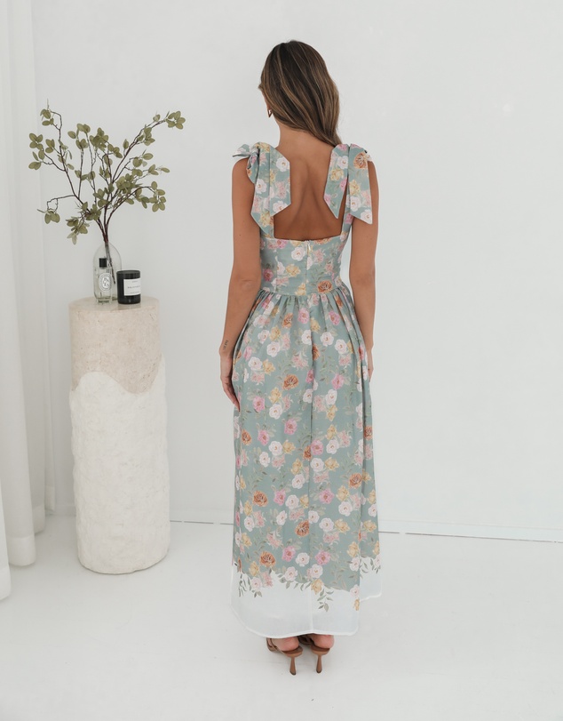 Esther & Co - Zyrelise Dress - Mint Floral